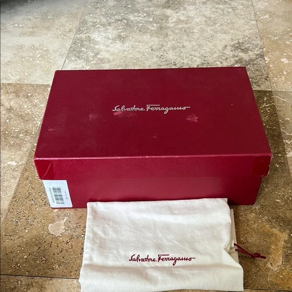 Salvatore Ferragamo Tan Slide Sandals with Metal Detail - Picture 12 of 13